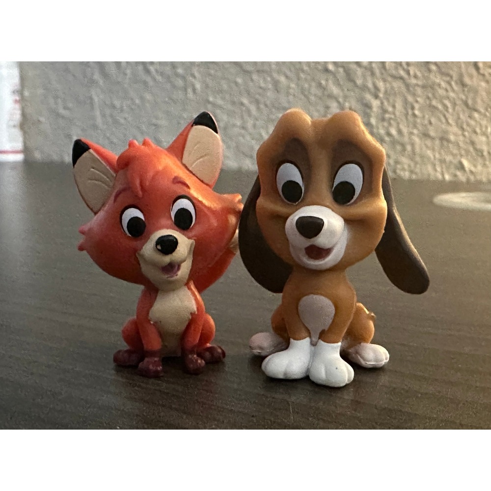 Disney Fox and the Hound Tod Copper Figure Lot Mini Figures Classic Collectible
